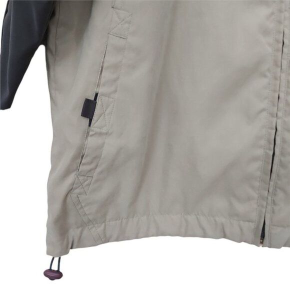 Champion USA Mens Active Jacket Size Medium Full Zip Mock Neck Long Sleeve Beige - Picture 4 of 11